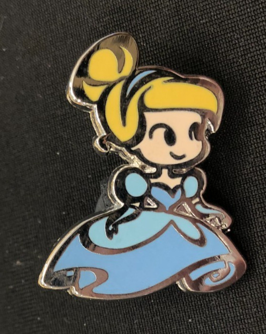 Disney pin 119515 Cinderella Cuties Princess cutie  blue dress stylized