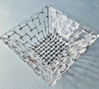 Nachtmann Bossa Nova Square Crystal Bowl For Dip Snack Dessert No Lead 4.6'' New