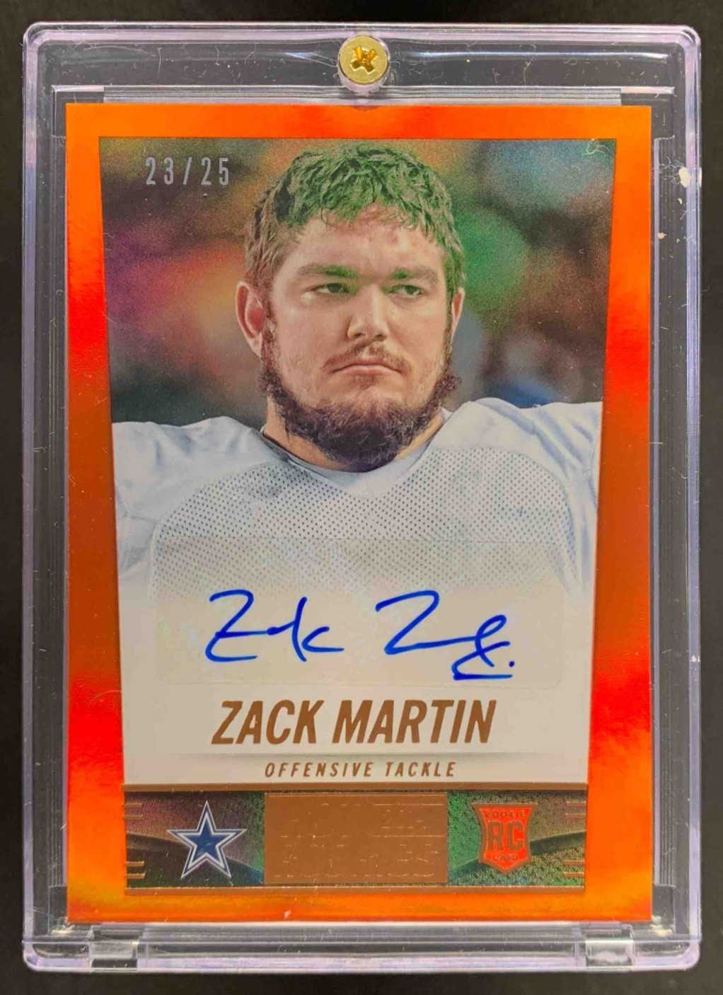 Zack Martin Panini Hot Rookies #440 Autograph-Orange