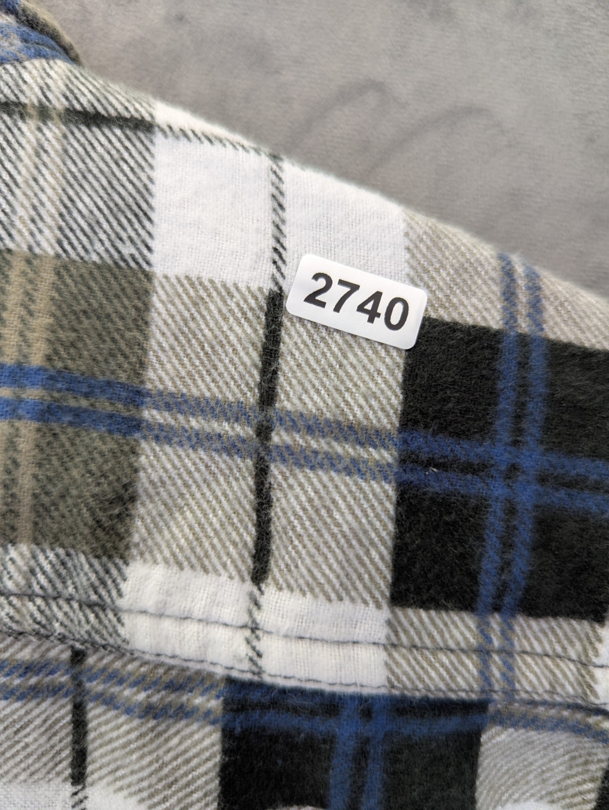 Identic Flannel Shirt Size Large Cotton Plaid Button Up USA Workwear Long Sleeve image 10