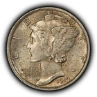 1919 10c Mercury Silver Dime - PQ Original AU - SKU-Z6761