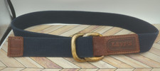 Levis Vintage USA Made Belt 30" 3606 1.5" Wide Blue  Brown Woven