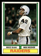 1974 Topps #39 Mike Siani - Oakland Raiders (Low Grade)