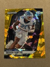 2025 Prizm Draft Picks Omarion Hampton Gold Ice Prizm Rookie Card 74 RC Chargers