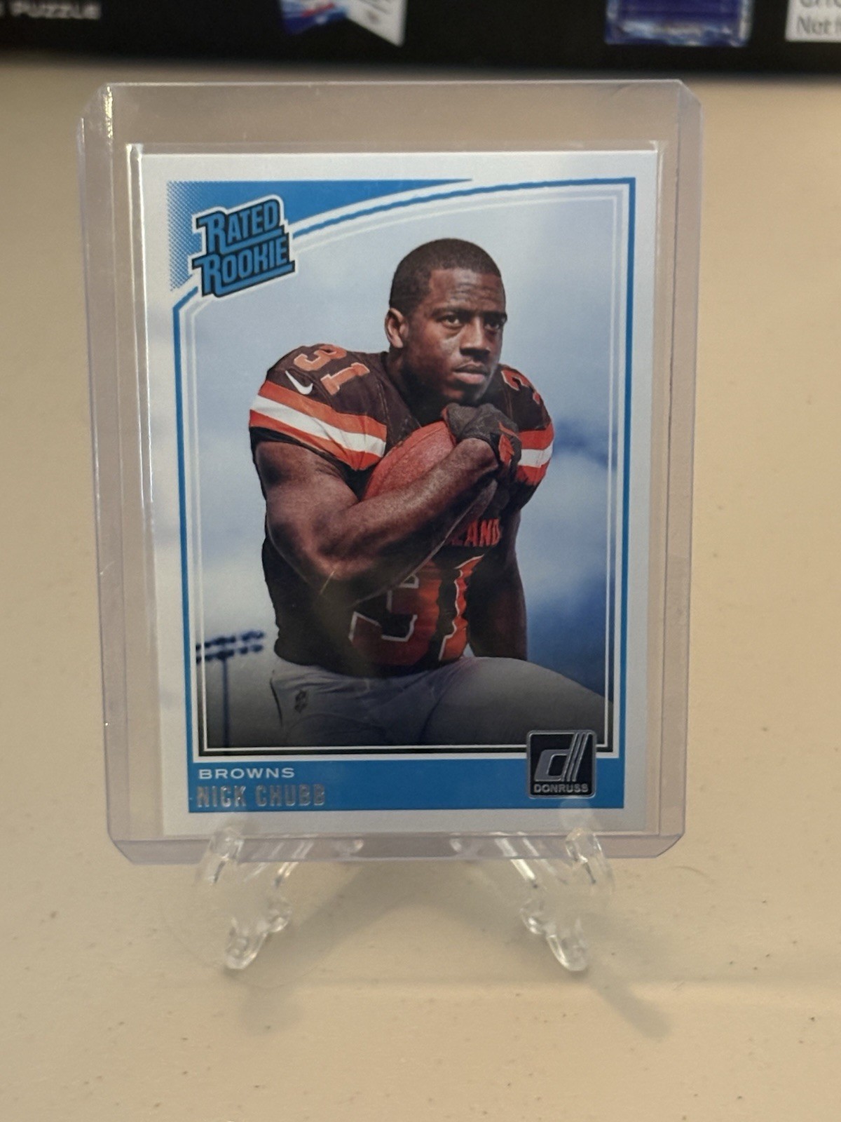 2018 Panini Donruss Rated Rookie Nick Chubb #308 (RC)