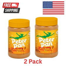2pk Peter Pan Creamy Honey Roasted Peanut Butter, Smooth, Gluten-Free, 40 oz Jar