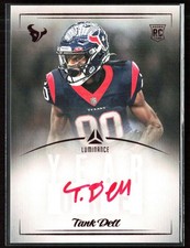 Tank Dell 2023 Panini Luminance Red RC Auto #Y1TAD Houston Texans