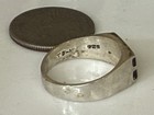 VTG Sterling Silver MEN MEXICO TAXCO Abalone Inlay Tapered Band Ring Size 8.5 5g — photo 8