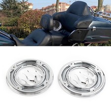 Chrome Rear Speaker Accent Trim Cover For Harley Electra Street Tri Glide