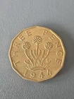 1944 George VI Brass Threepence — photo from another recent sale
