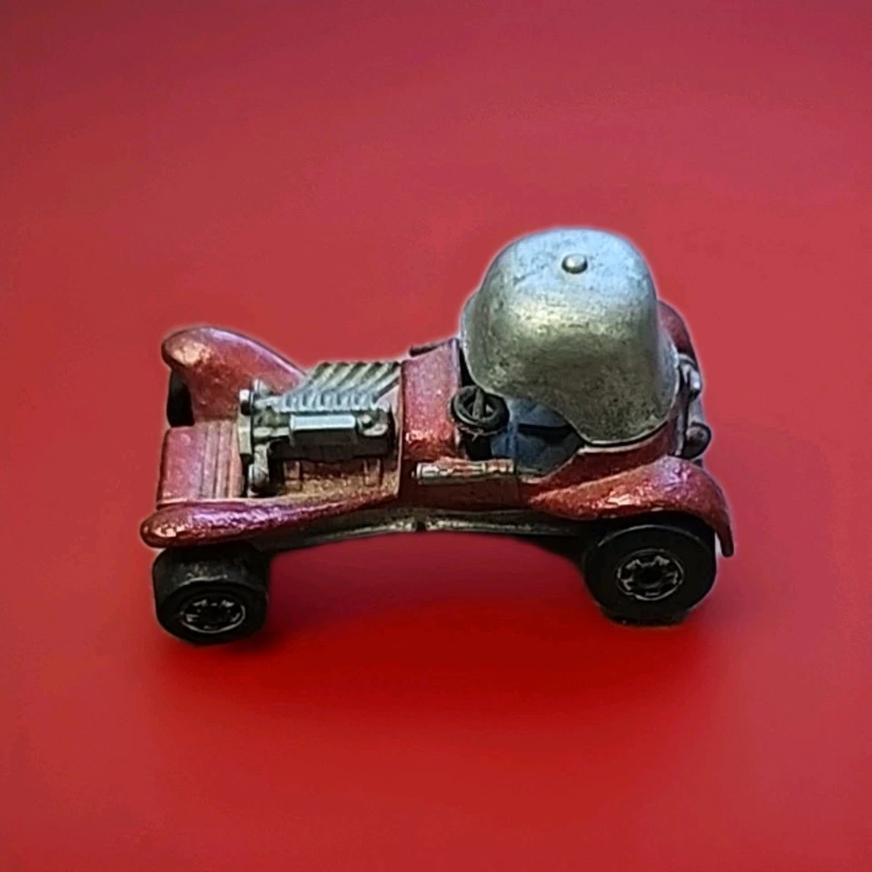 Neumáticos de pared negros Hot Wheels Red Baron Hong Kong 1969 de colección puntiagudos con desgaste de pintura Foto 3 de 3