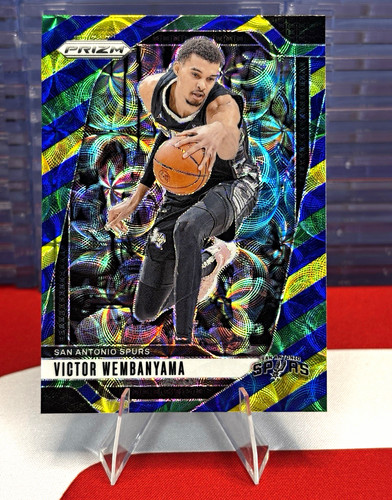 Panini 2024-25 Prizm Choice Victor Wembanyama Blue Yellow Green Prizm #172 Spurs