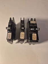 Federal Pacific FPE Stab-Lok HASR Breaker Tested 1-2 Pole 15A 20A 40A