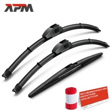 3x Scheibenwischer Wischerblatt Vorne Hinten 600/550/350 für Renault Laguna II