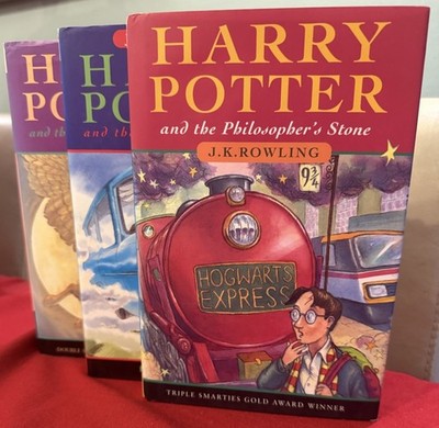 Harry Potter Trilogy First Edition HB Set Philosopher's Stone Chamber Secrets