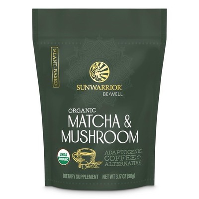 Sunwarrior Organic Matcha Mushroom Powder Supplement | Mushroom Matcha Coffee...