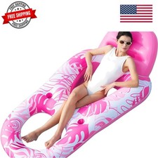 Inflatable Pool Floats Lounger Adult, Pool Float Lounge Raft Floaties Water F...