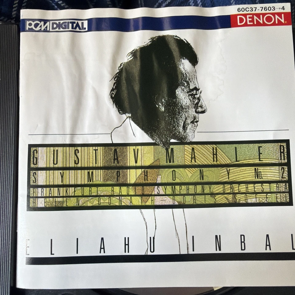 Mahler Symphony No. 2 Donath Soffel Inbal 2CD Set Denon Digital Japan No OBI VG+ - Image 3 of 3