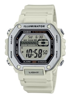 Casio Standard Digital White Resin Strap Quartz MWD-110H-8AV 100M Men's Watch