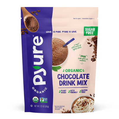Organic Sugar Free Chocolate Drink Mix | Low Carb Chocolate Milk Powder with Coc