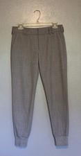 Vince Gray Ribbed Cuff Dress Up Trouser Joggers Wool Cashmere Size 2