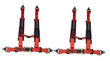 Red 4-Point Harness with 2" Nylon Straps 2 Pck - Universal Off-Road Safety