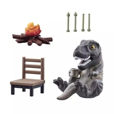 Animal Camp 04 Tyrannosaurus Lagerfeuerstuhl B Zeltteile Mini Figur Sammlerstück
