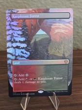 MTG Karplusan Forest Borderless Dominaria United Foil
