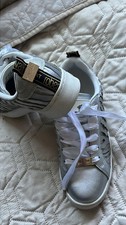 Size 5 Roberto Cavalli Sport Silver Zebra Sneakers