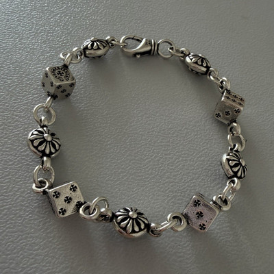 Silver Dice chrome hearts bracelet