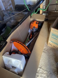 Gasoline 2-Stroke String Trimmer Weed Eater, Shoulder Strap & Guard, Orange