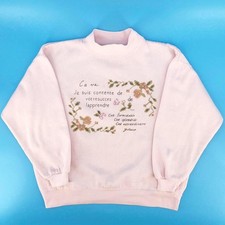 90s mock neck sweatshirt pastel pink Gitano 1990s vintage