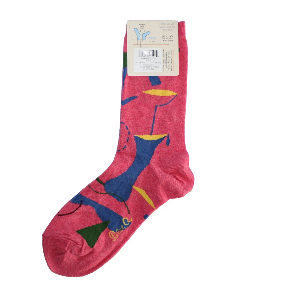 Calcetines azules Q para mujer My Favorite Salad Is Wine talla 5-10 rosa Foto 4 de 4