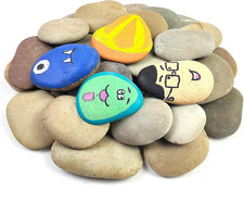 Large Rocks for Painting, 10PCS River Rocks for Painting, 3-4 Inches Flat Smooth