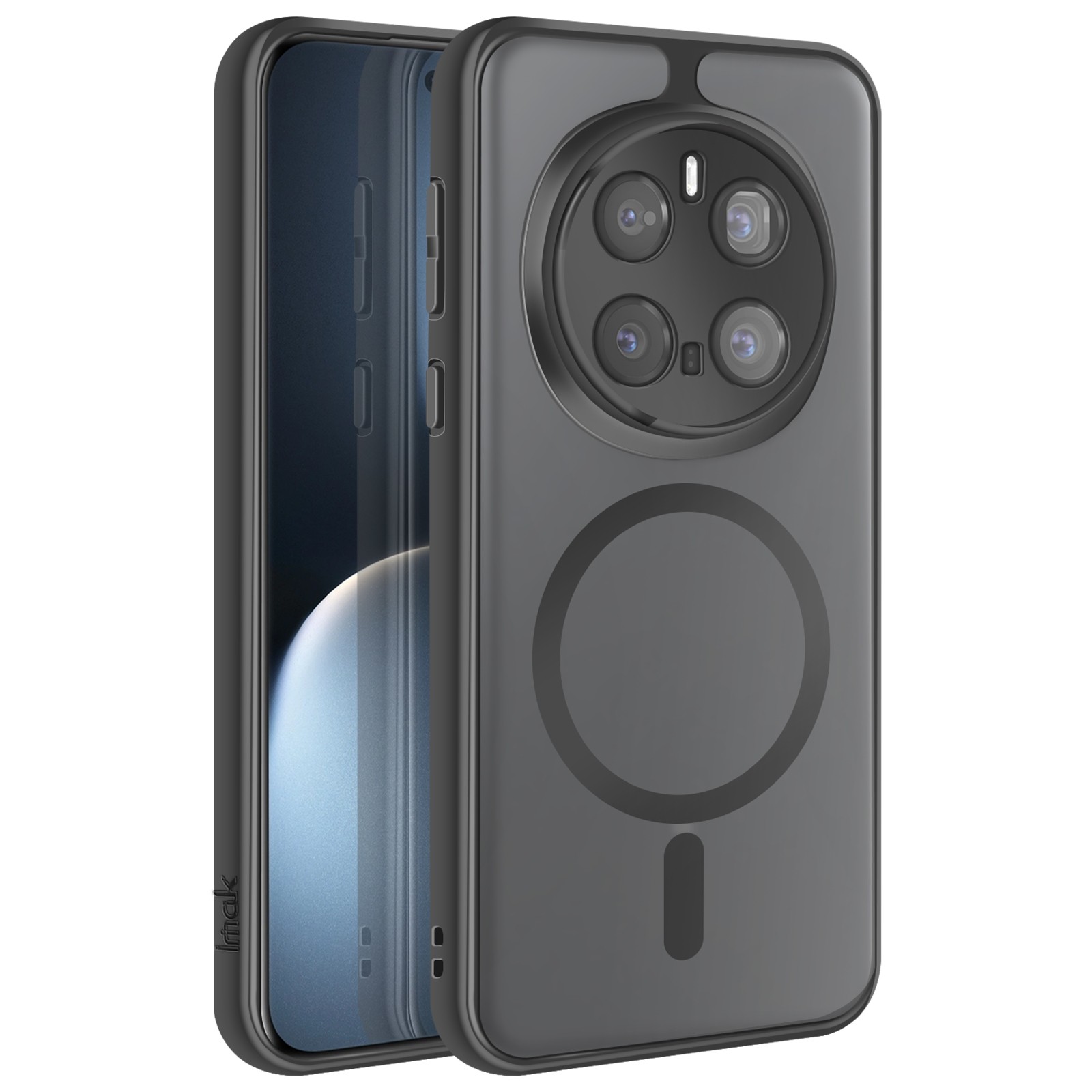 Coque antichoc Honor Magic 7 Pro iMak avec cache caméra surélevé noir