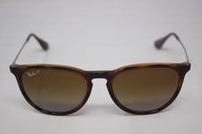 Ray-Ban RB4171 ERIKA Tortoise Womens Polarized Silver Round Sunglasses 54-18 145