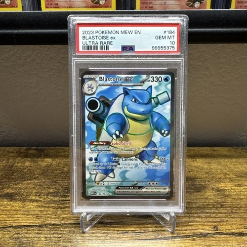 Pokémon Blastoise ex 184/165 Sv: Scarlet & Violet 151 Ultra Rare Holo PSA 10