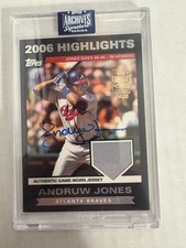 2020 Topps Archives Signature Series Andruw Jones 1/1 2007 Autograph GU Jersey