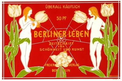 Berliner Leben Art Nouveau Magazine Cover 36x24''   