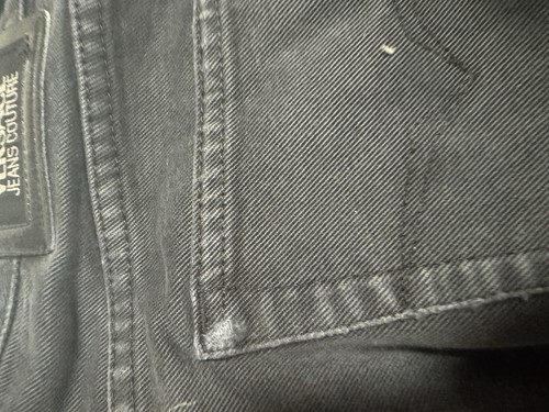 VERSACE JEANS COUTURE Men's Cotton Straight Denim Jeans Pants Black Size 32-34 - Picture 5 of 5