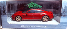 Minichamps 1:43 Porsche Taycan Turbo S Christmas Dealer Edition Carmine Red