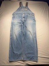 Carhartt Overall Denim XXL Men's Bib Work Jean 2XL Carpenter Dungaree