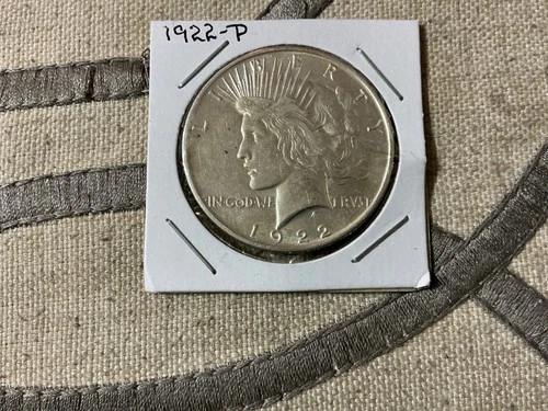 1922-P Peace Dollar 90% fine silver ugraded and uncertified
