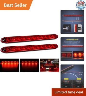 Universal Fit 2PCS 16-Inch LED Red Light Bar for Trucks - Multi-Function Use