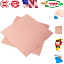 2 Sheets of 6" x 6" 18 Gauge Pure Copper - Perfect for Jewelry  Electrical Work