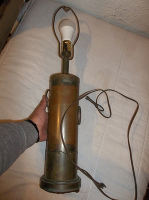 vintage 1940s military copper brass table lamp