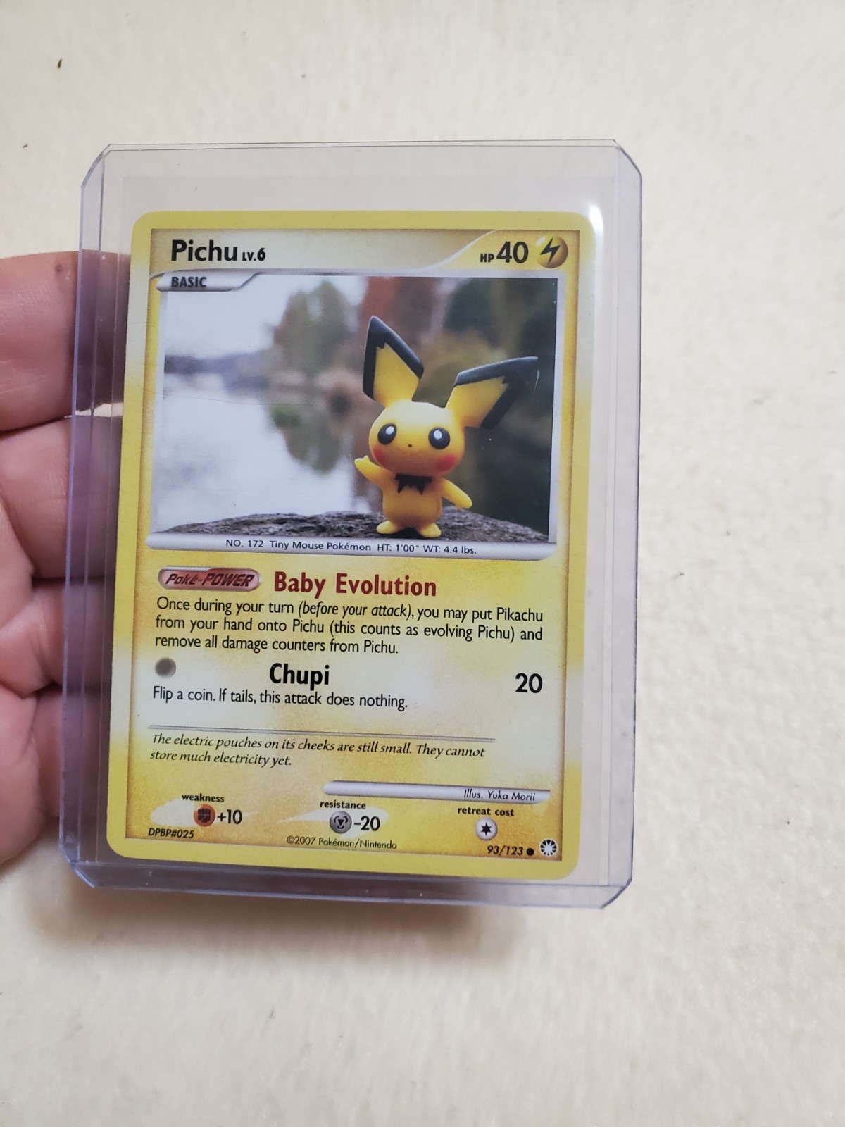 LP Pichu 93/123 Mysterious Treasures LP Pokemon Card