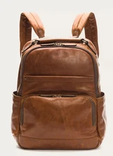 FRYE LEATHER BACKPACK-LOGAN MODEL FRYE MENS LOGAN BACKPACK BAG COGNAC ONE SIZE