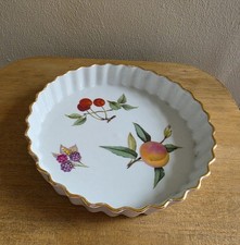 Royal Worcester Evesham Fluted Flan Dish Tart Quiche Pie Baking Dish 20cm Englan