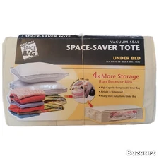 NEW Space Saver TOTE Vacuum Seal Storage Under Bed TOTE 25.5" x 19.75" x 6"